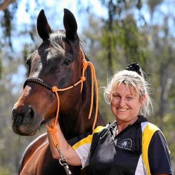 Melissa Bell with Standardbred Horse